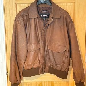 Mens Wilson Leather Bomber in size XL